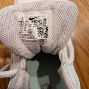 Nike Kids White and Light Blue Sneakers